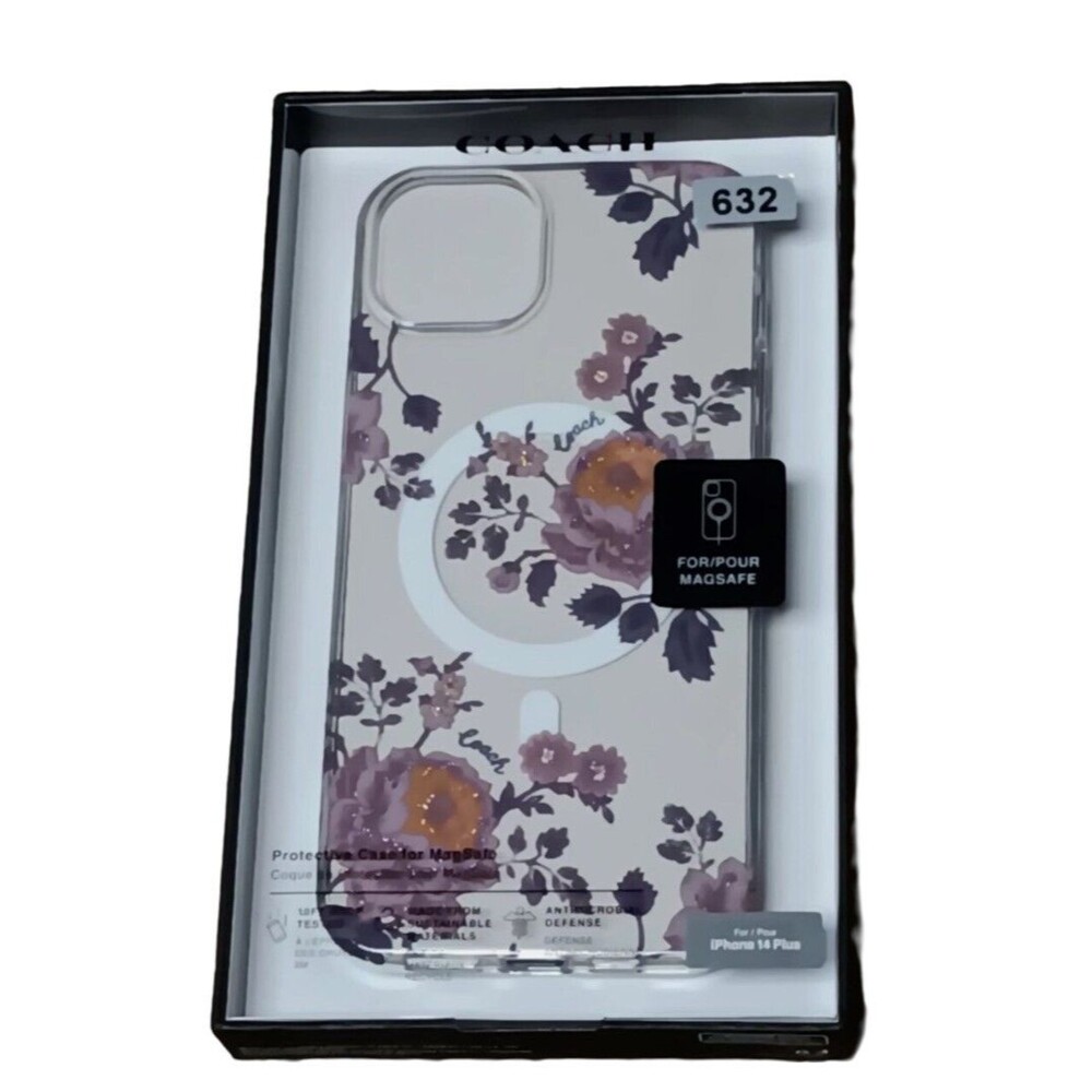 Coach Protective Case for MagSafe for iPhone 14 Plus - Moody Floral NEW